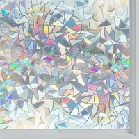 Vindusfolie 3D Glassmosaikk 200 x 44 cm Selvklebende Statisk - Bryter lyset