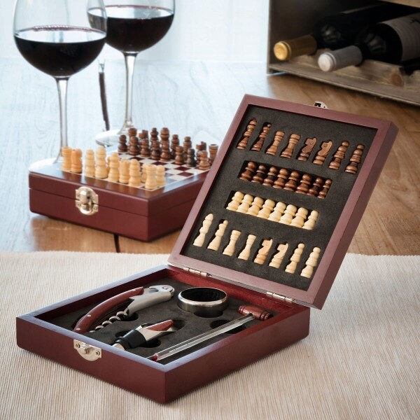 Vin og sjakksett - 37 deler