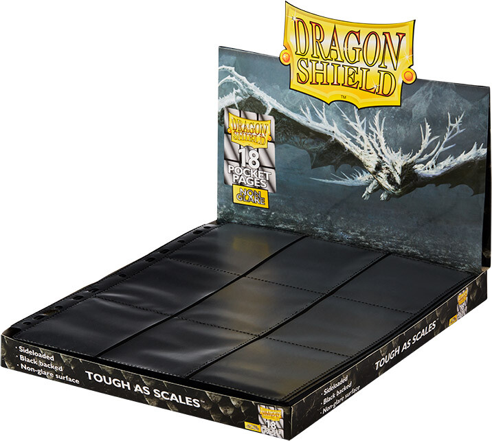 Plastlomme 18-Pocket SideLoad Svart x 50 Dragon Shield Pages Passer Double Sleeve