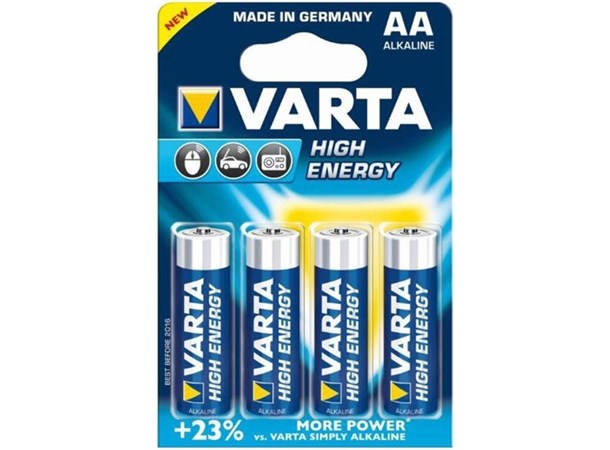 Batteri AA 4-pack Varta High Energy