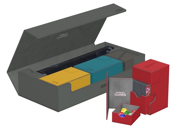 CardBox Superhive Monocolor 550+ Grå Ultimate Guard XenoSkin