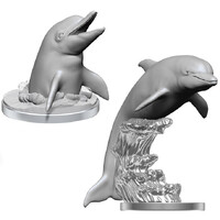 D&D Figur Deep Cuts Dolphins Dungeons & Dragons - Ej målad