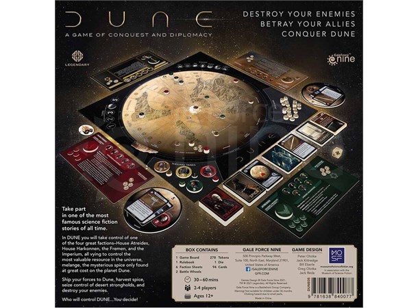 Dune Board Game Film Version Brettspill A Game of Conquest and Diplomacy