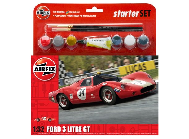 Ford GT 3 liter Starter Set 13cm Airfix 1:32 Byggesett