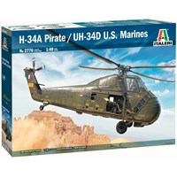 H-34A Pirate / UH-34D US Marines Italeri 1:48 Byggesett