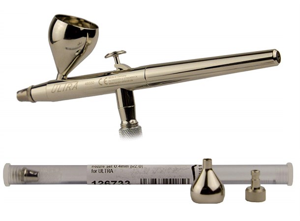 Harder&Steenbeck Ultra 2in1 Airbrush Two in One med 0,2 & 0,4mm needle sett