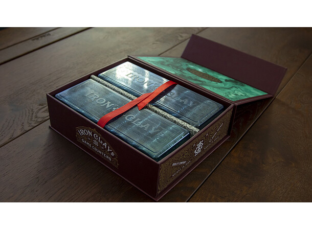 Iron Clays Mynter 200 Sjetonger m/verdi Luxury Game Counters Retail Edition 