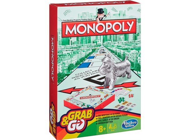 Monopoly Brettspill - Reiseutgave Norsk utgave