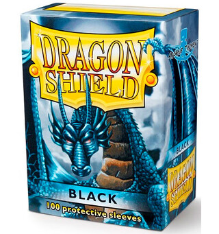 Sleeves Classic Black x100 - 63x88 m/box Dragon Shield Kortbeskyttere m/deckbox