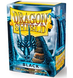 Sleeves Classic Black x100 - 63x88 m/box Dragon Shield Kortskydd m/deckbox