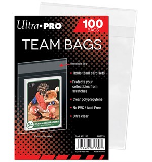Sleeves Team Bags Resealable - 100 stk Ultra Pro 