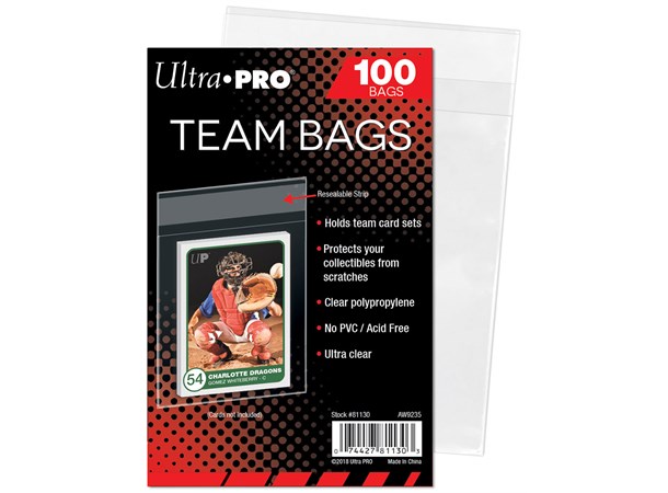 Sleeves Team Bags Resealable - 100 stk Ultra Pro