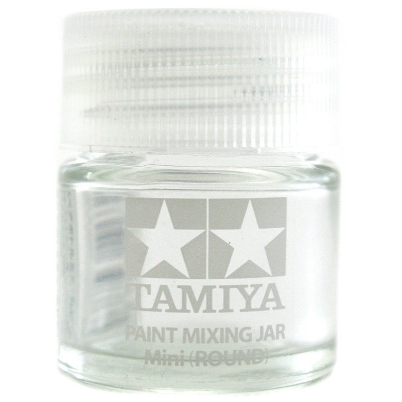 Tamiya Paint Mixing Jar Mini Round 10ml Malingsglass tett lokk med pakning Gamezone.no