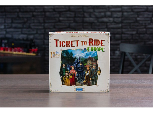 Ticket to Ride Europe 15th Ed Brettspill 15th Anniversary Edition