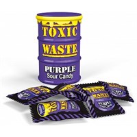 Toxic Waste Purple Nydelige Sure Drops Plastboks formet som søppelbøtte
