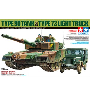 Type 90 Tank & Type 73 Light Truck Set Tamiya 1:35 Byggesett - JGSDF 
