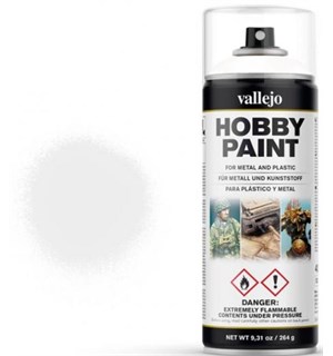Vallejo Hobby Paint Spray White 400ml Sprayboks - Surface Primer 