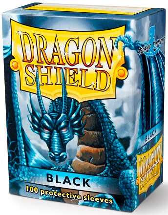 Sleeves Classic Black x100 - 63x88 m/box Dragon Shield Kortbeskyttere m/deckbox