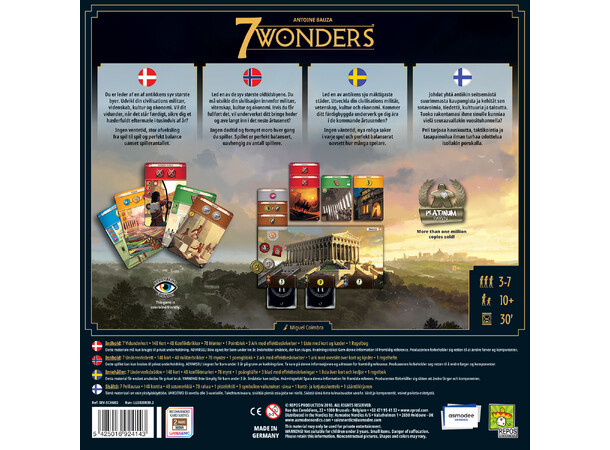 7 Wonders Brettspill - Norsk Grunnspill 2nd Edition 