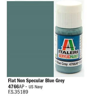 Akrylmaling Flat Non Specular Blue Grey Italeri 4766AP - 20 ml 