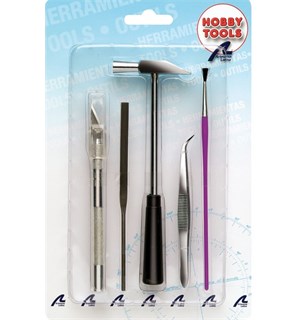 Basic Tool Set - Artesania Latina Skalpel, Hammer, Fil, Pinsett, Pensel 