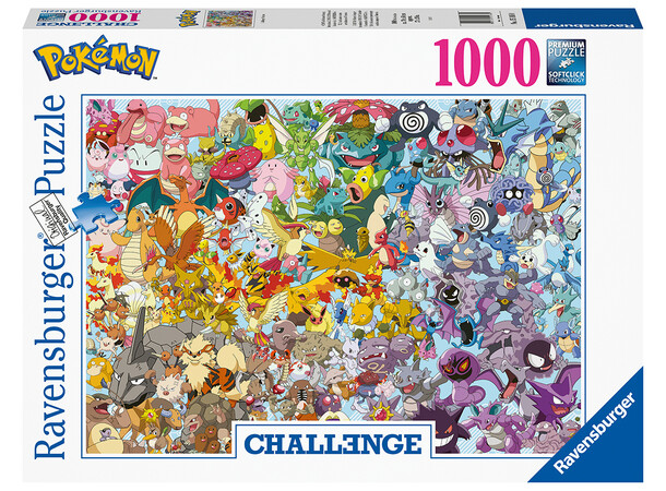 Challenge Pokemon 1000 bitar Pussel Ravensburger Puzzle 