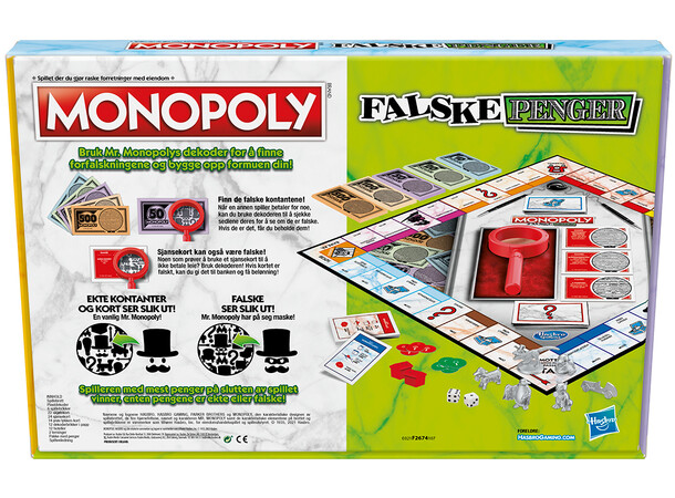 Monopoly Falske Penger Brettspill Norsk utgave 