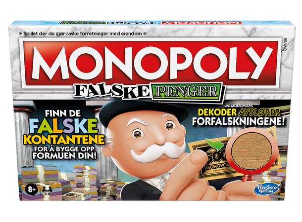 Monopoly Falske Penger Brettspill Norsk utgave 