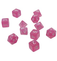 RPG Dice Set Eclipse 11 Hot Pink Terninger til rollespill - 11 stk