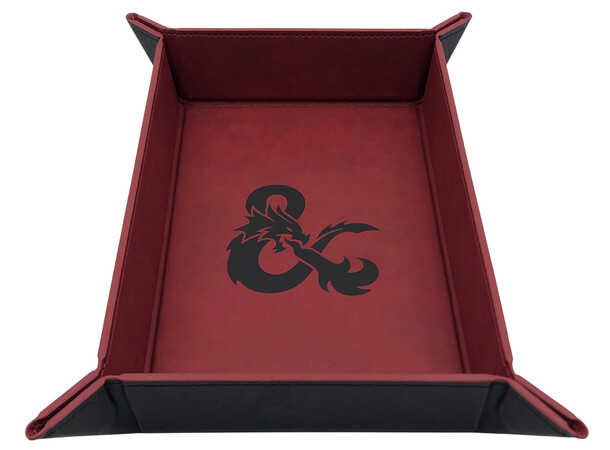 RPG Dice Tray Foldbart D&D Fällbar tärningsbricka i läder 
