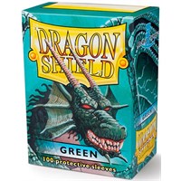 Sleeves Classic Green x100 - 63x88 m/box Dragon Shield Kortbeskyttere med deckbox