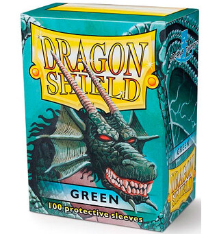 Sleeves Classic Green x100 - 63x88 m/box Dragon Shield Kortbeskyttere med deckbox