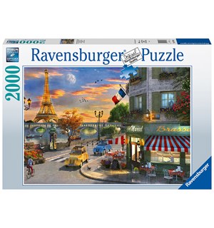 Solnedgang i Paris 2000 biter Puslespil Ravensburger Puzzle 