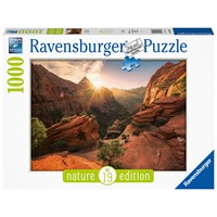 Soloppgang 1000 biter Puslespill Ravensburger Puzzle Zion Canyon
