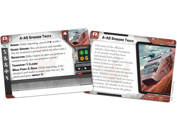 Star Wars Legion A-A5 Speeder Truck Exp Utvidelse til Star Wars Legion 