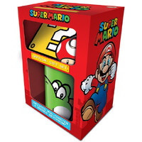 Super Mario Yoshi Gift Set Kopp + underlägg + nyckelring