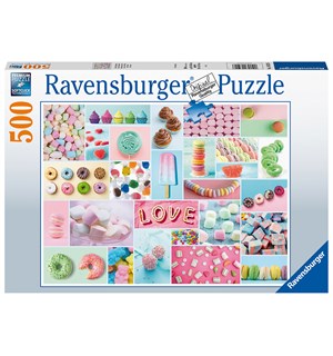 Søtsaker 500 biter Puslespill Ravensburger Puzzle 