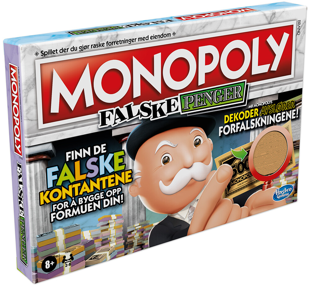 Monopoly Falske Penger Brettspill Norsk utgave