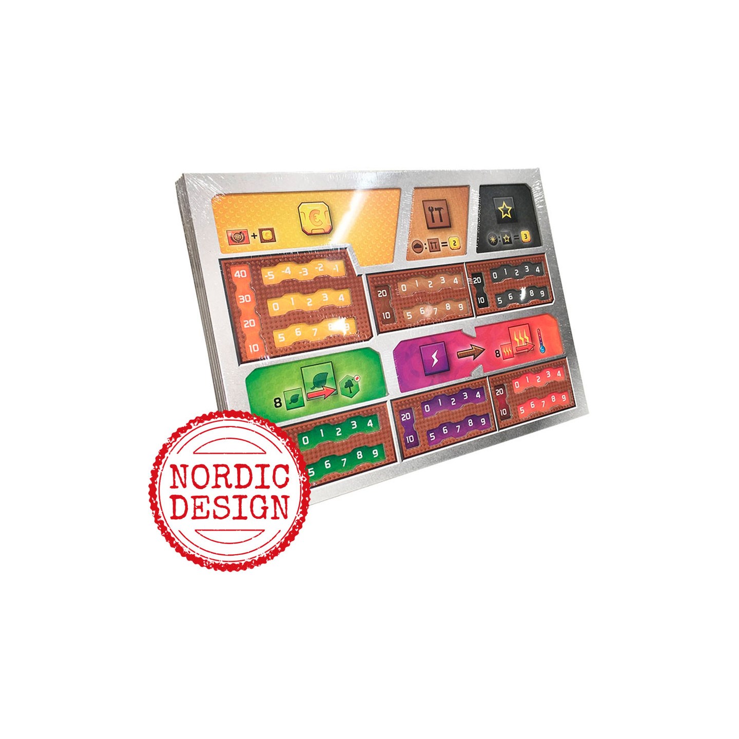 Terraforming Mars Organizer - 5 stk Offisielle Playerboards Dual Layer