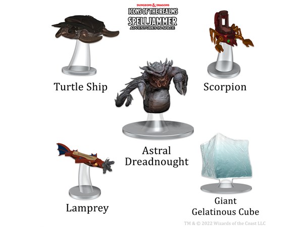 D&D Figur Icons Attackers from Deep Spac Spelljammer Ship Scale