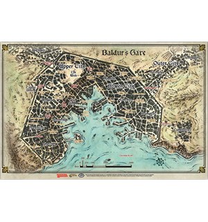 D&D Game Mat Baldurs Gate 60x40 cm Dungeons & Dragons 