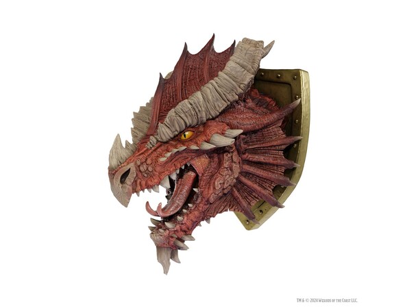 D&D Red Dragon Trophy Plaque 50th Anniv. 3D Wall Art - 84 x 51 x 65 cm 