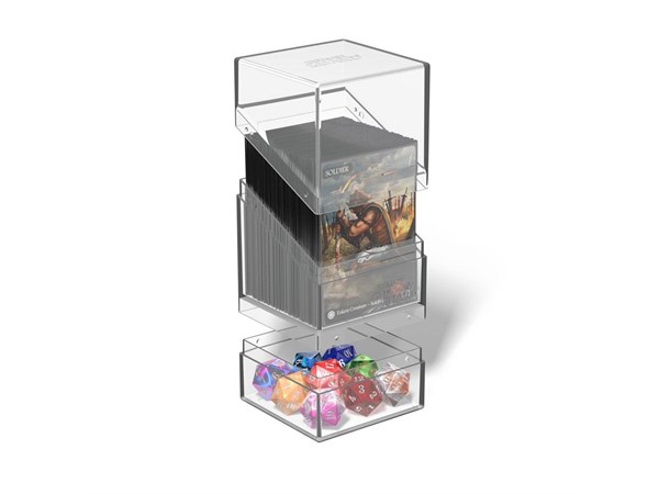 Deck Case Boulder and Tray 100+ Clear Ultimate Guard
