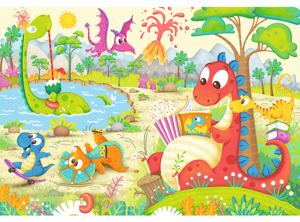 Dinosaurievänner Pussel 2x12 bitar Ravensburger Puzzle 