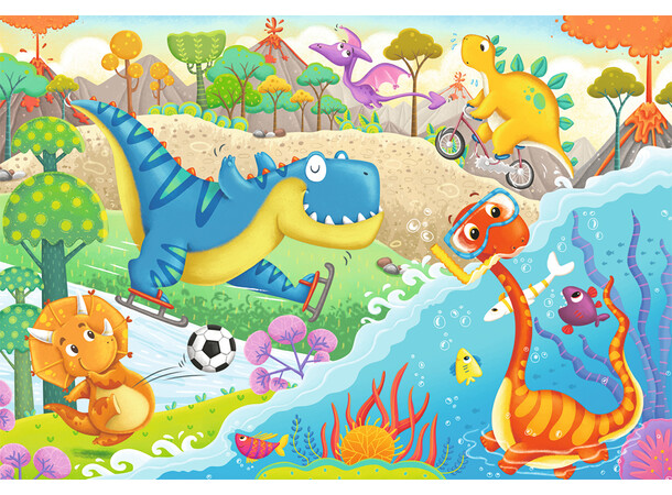 Dinosaurievänner Pussel 2x12 bitar Ravensburger Puzzle 