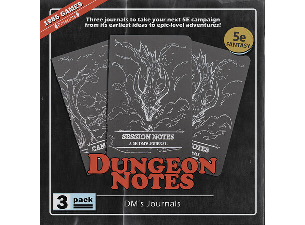 Dungeon Notes DM Journals - 3 stk