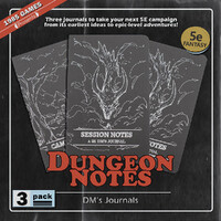 Dungeon Notes DM Journals - 3 stk 