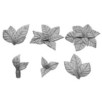 Large Leaves 3D Printed (30 st) 1:48 Green Stuff World