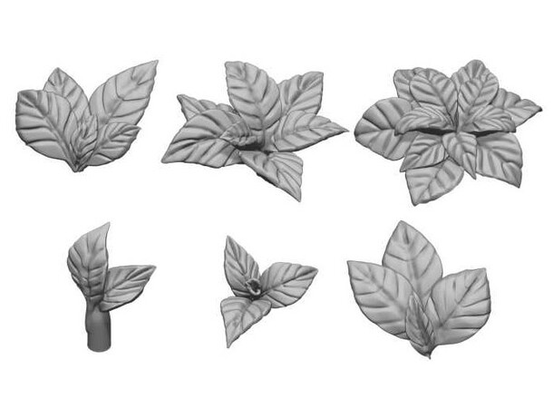 Large Leaves 3D Printed (30 stk) 1:48 Green Stuff World