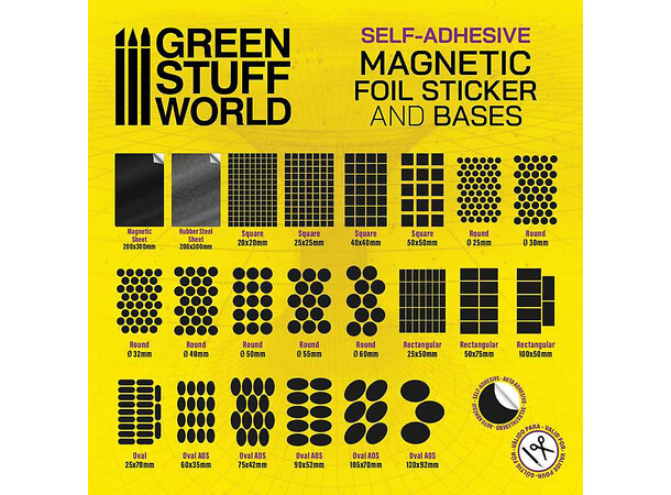 Magnetic Bases - 75x42mm (14 stk) Green Stuff World